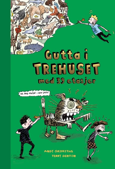 Omslag av "Gutta i trehuset med 39 etasjer praktutgave i farger"
